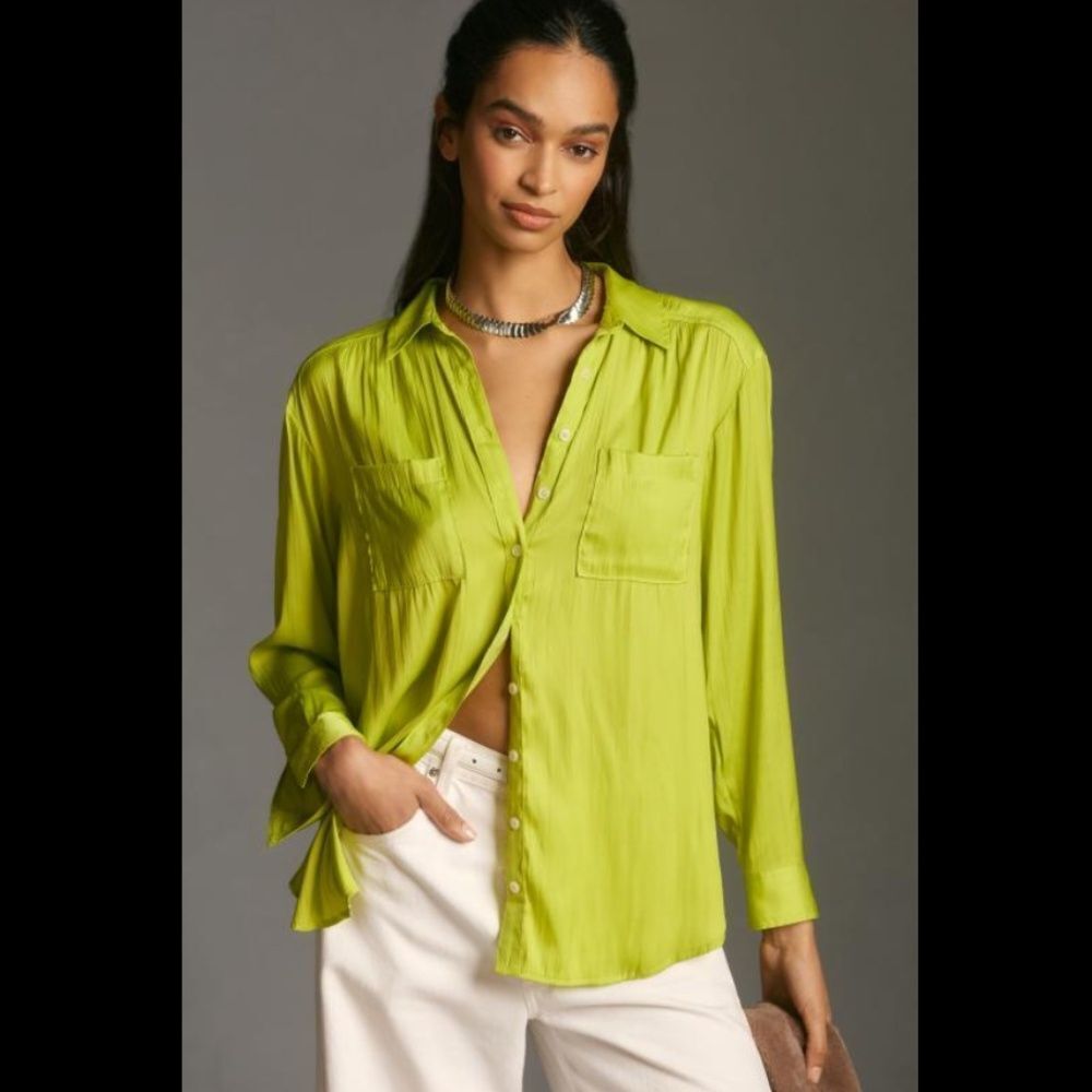 By Anthropologie Relaxed Buttondown Shirt - Picture 1 of 2